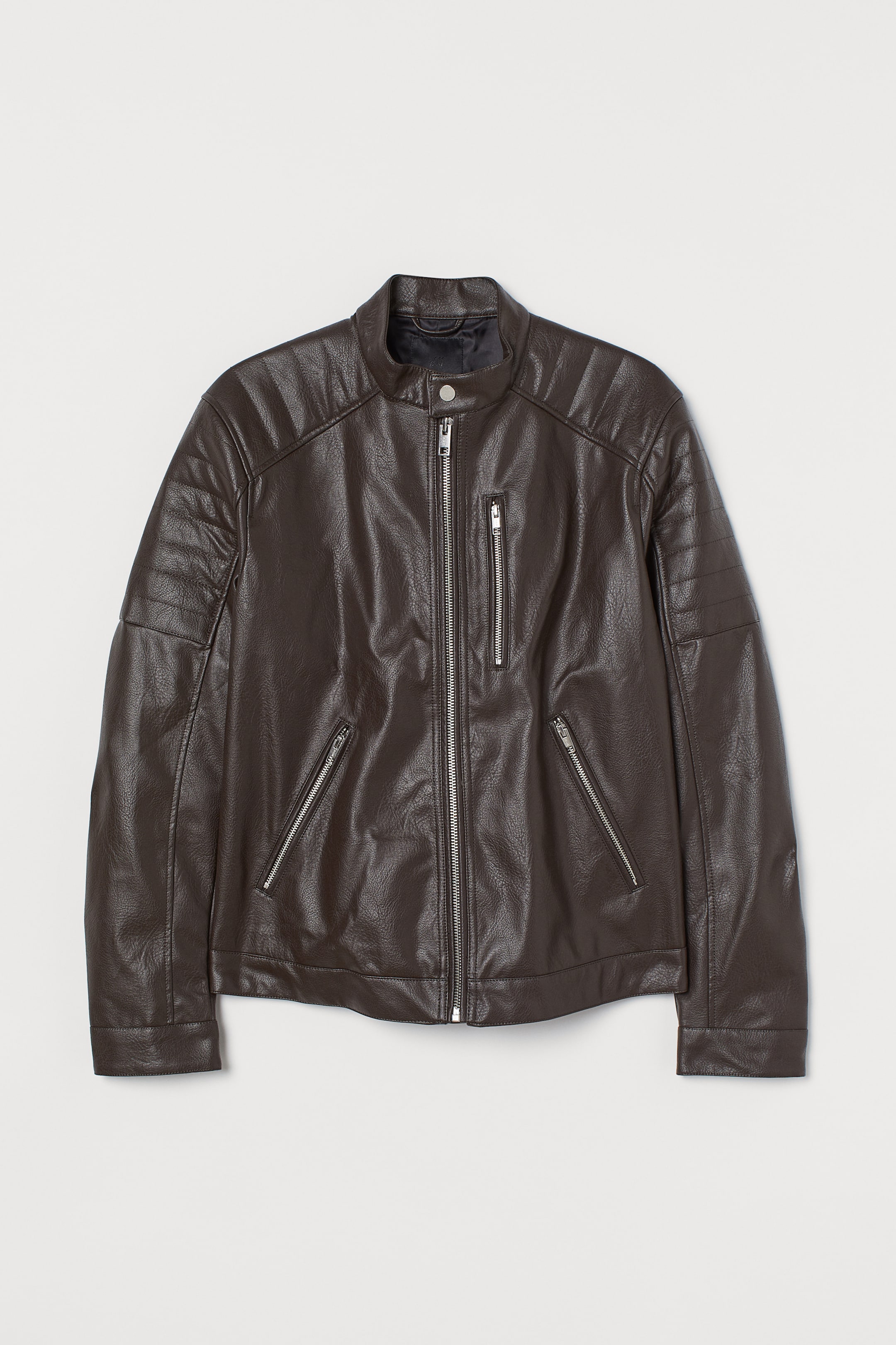 Ver imagen más grande: Cazadora motera - Marrón oscuro - HOMBRE | H&M ES 1