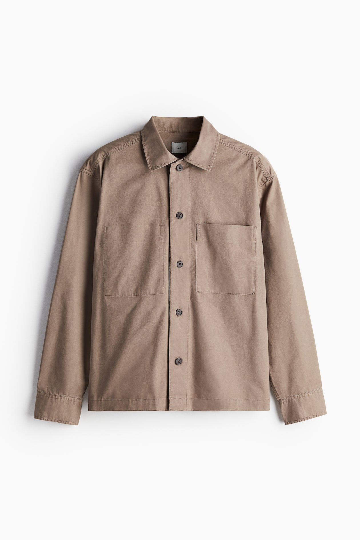 Overshirt aus Twill in Regular Fit - Langarm - Normale Länge 
