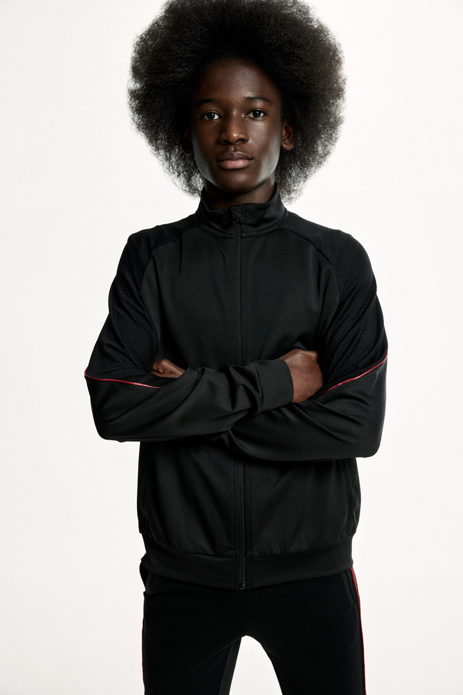 Chamarra de futbol Regular Fit con DryMove™ - Negro - 1