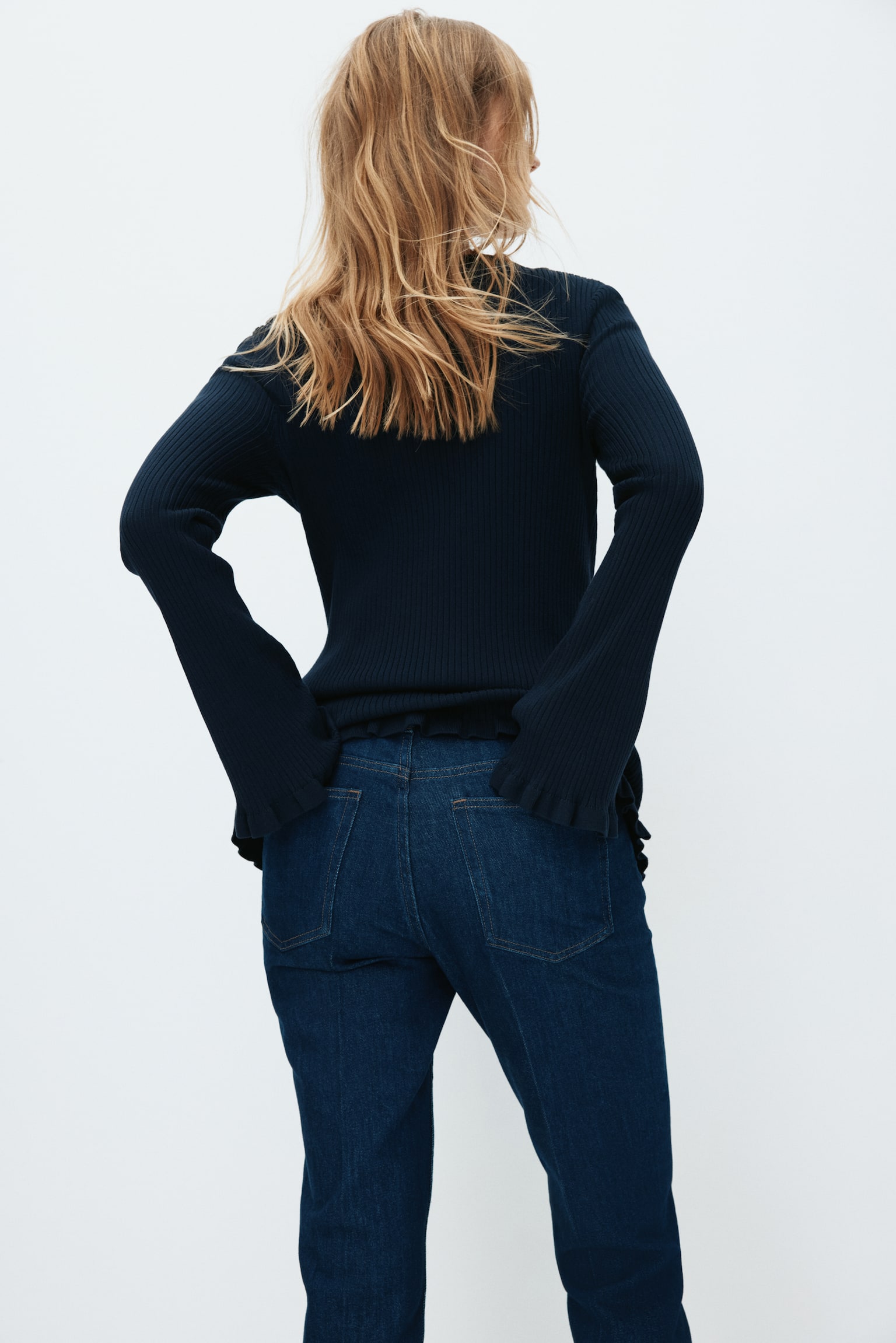 MAMA Slim Straight Ankle Jeans - Dark denim blue/Light denim blue - 3