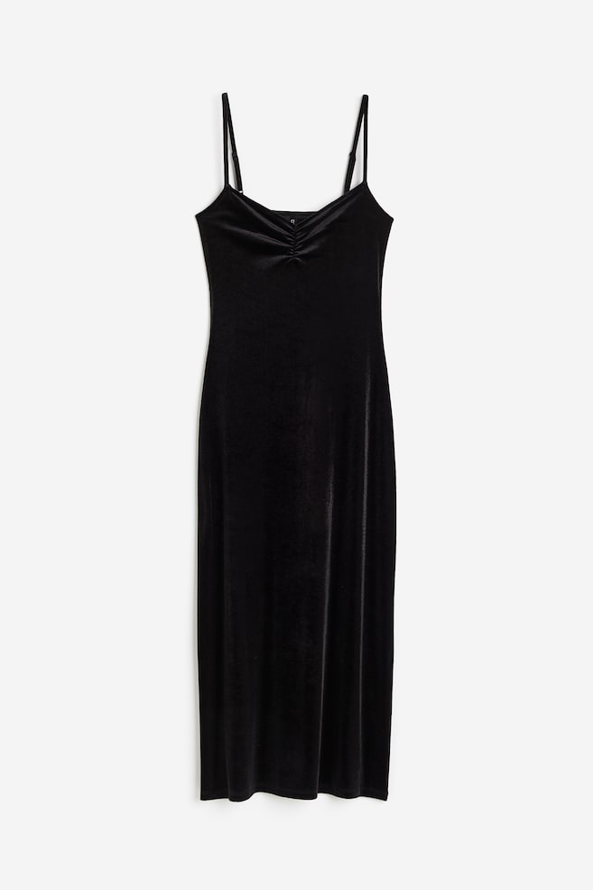 Sleeveless Bodycon Dress - Black/Black - 2