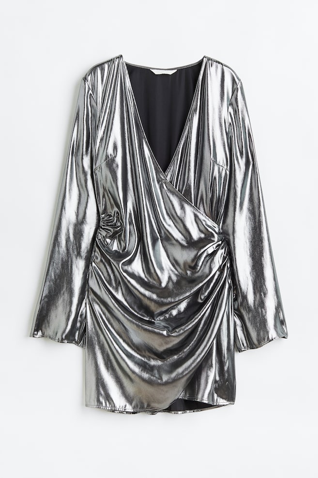 Gathered bodycon dress - Silver-coloured/Black/Black/White patterned/Fuchsia/dc - 2