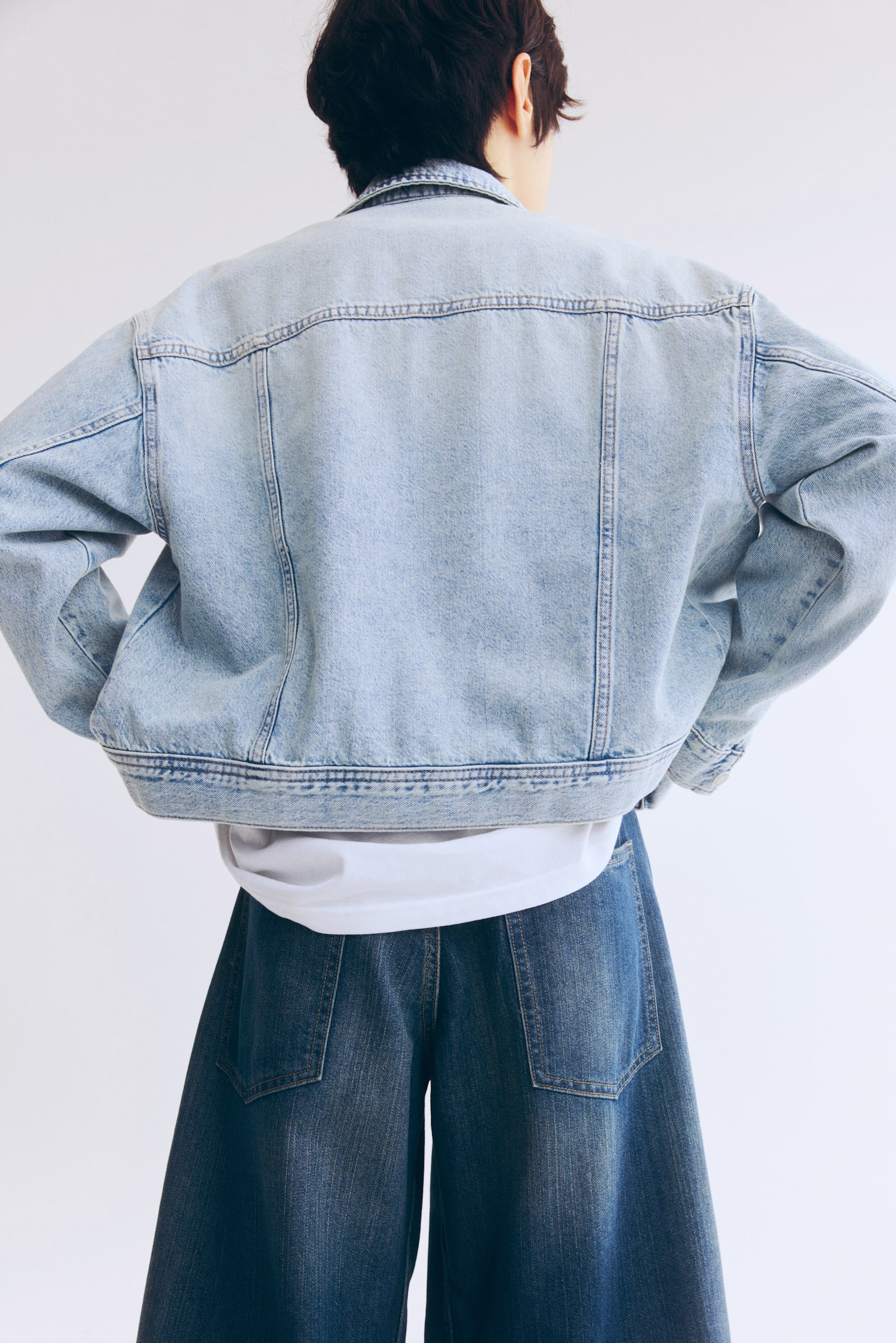 Farmerke vrećastih nogavica - Teksas plava/Crna/Svetla teksas plava - 5