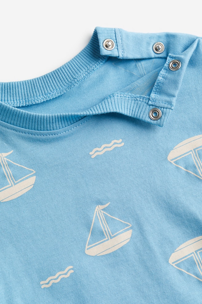 2-piece cotton set - Blue/Boats/Pale green/Striped/Light turquoise/Fruits/Dark grey/Best Brother - 3