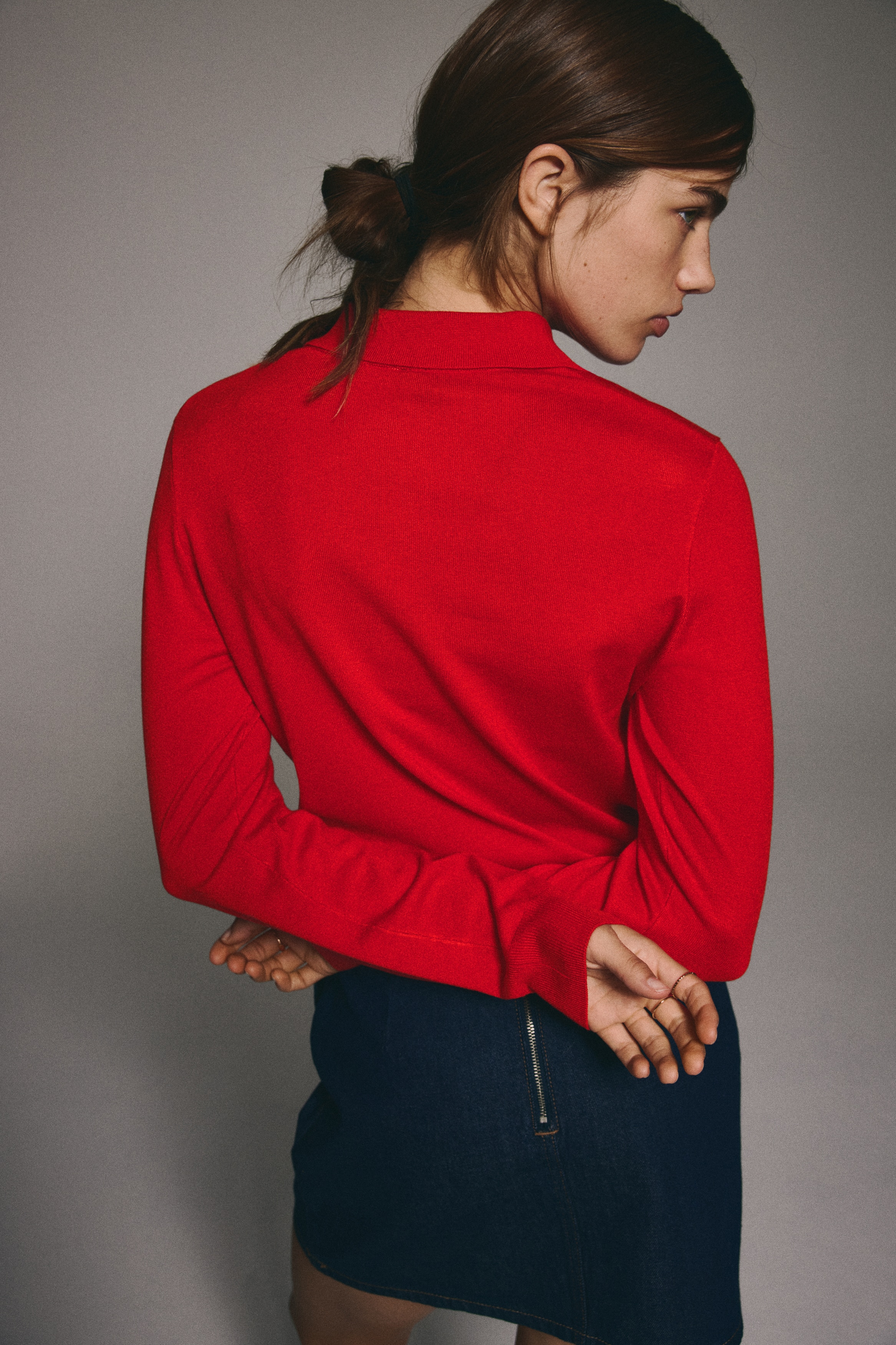 Long-sleeved polo shirt