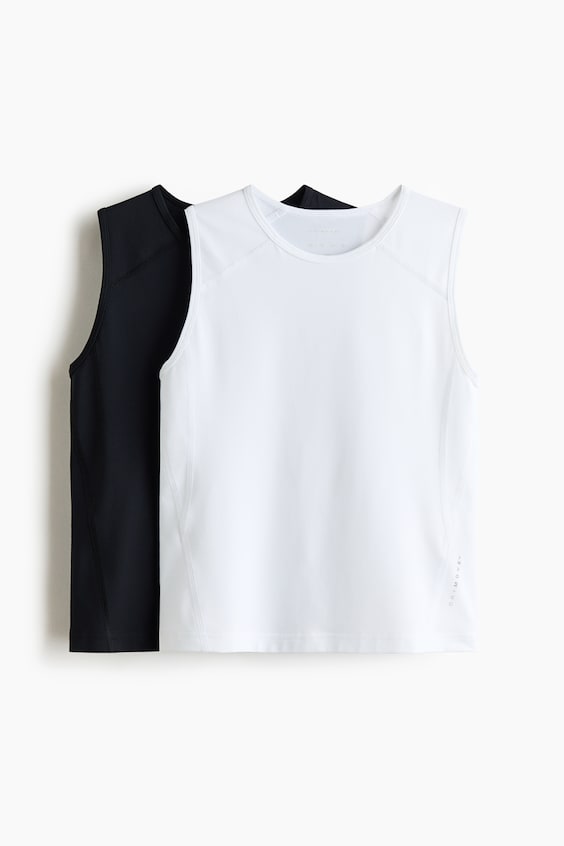 Детские топы H&M 2-Pack Slim-Fit Sports Tank Tops with DryMove™