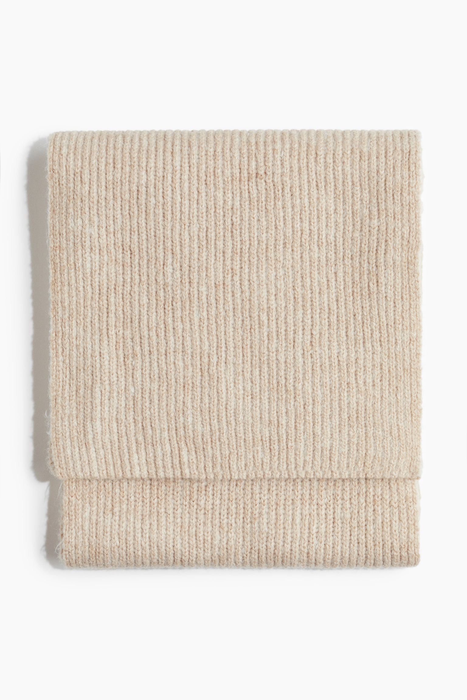 Knitted scarf - Beige/Dark beige - 1