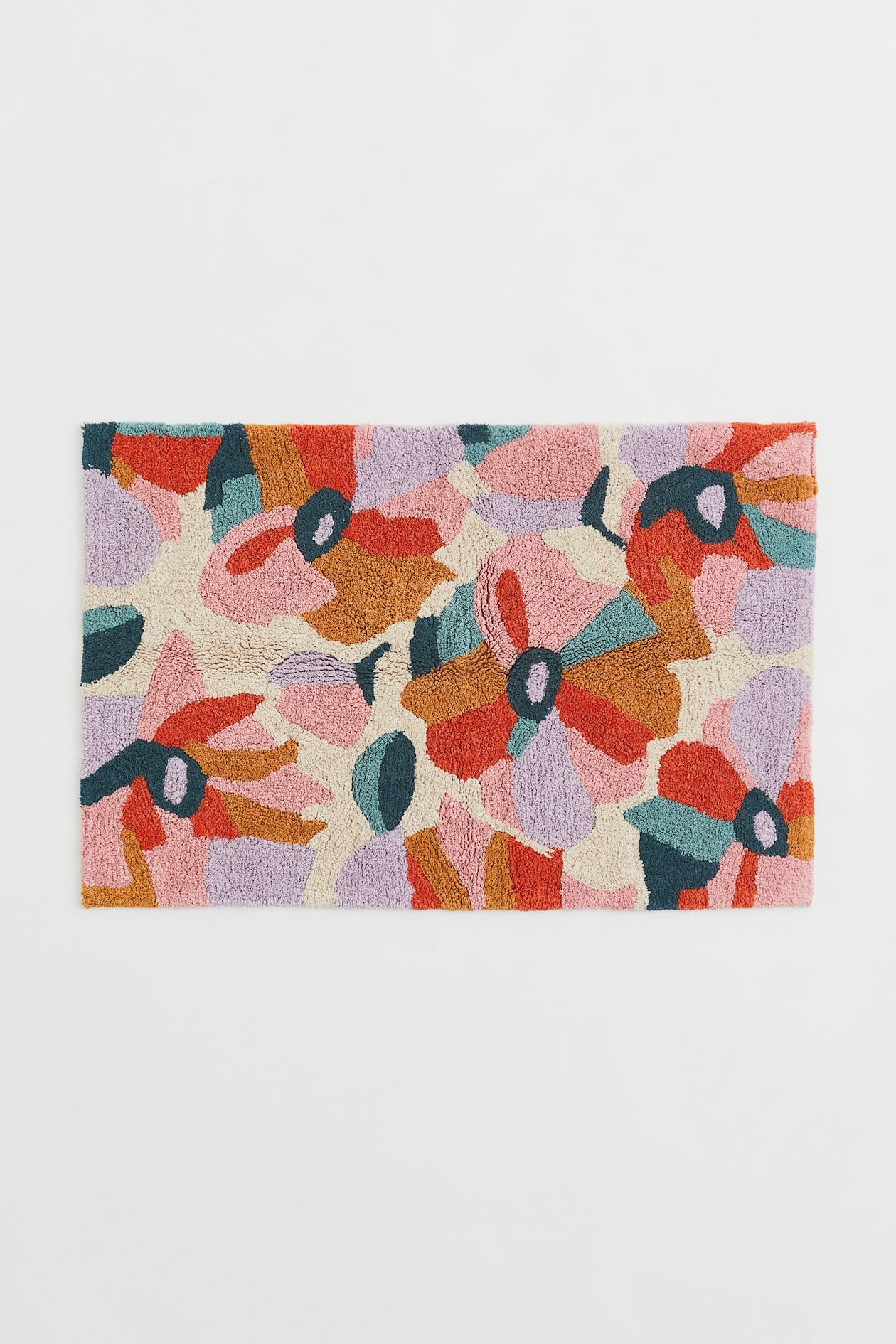 Deeppile bath mat Dusty pink/Floral Home All H&M GB