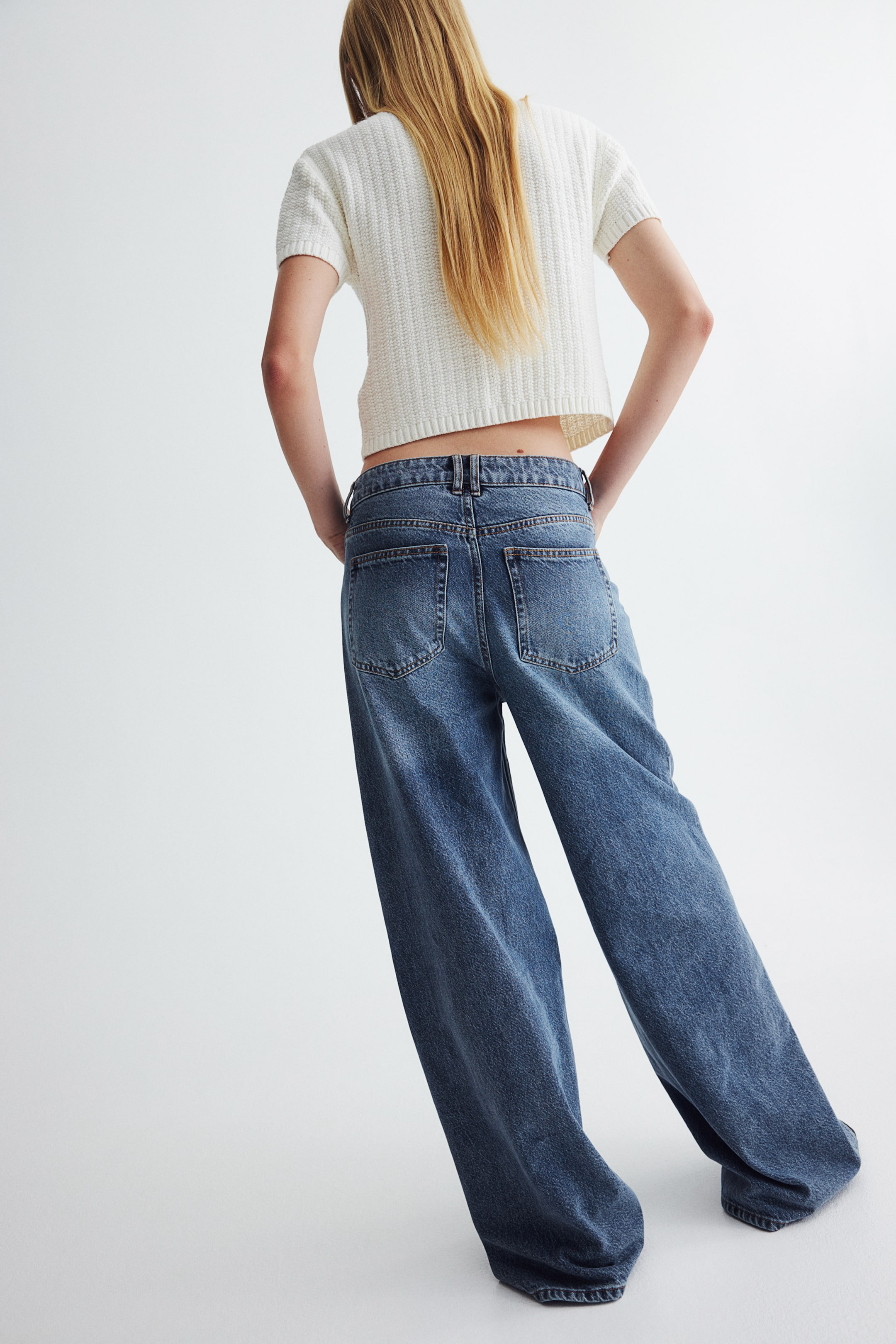 Wide jeans - Denim blue - Ladies | H&M GB 5