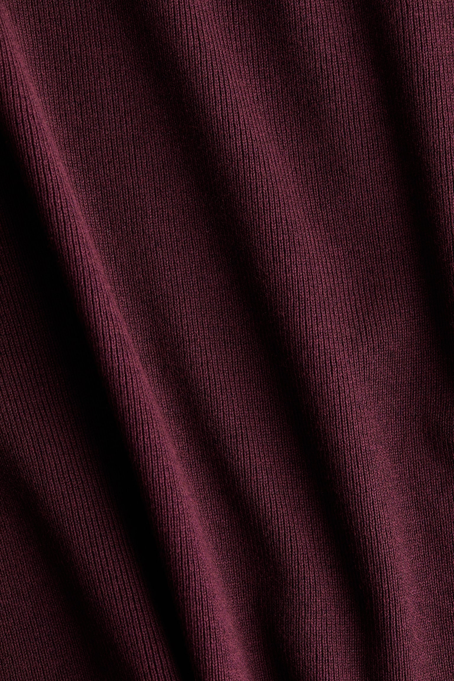 Fine-knit T-shirt - Burgundy/Red - 3