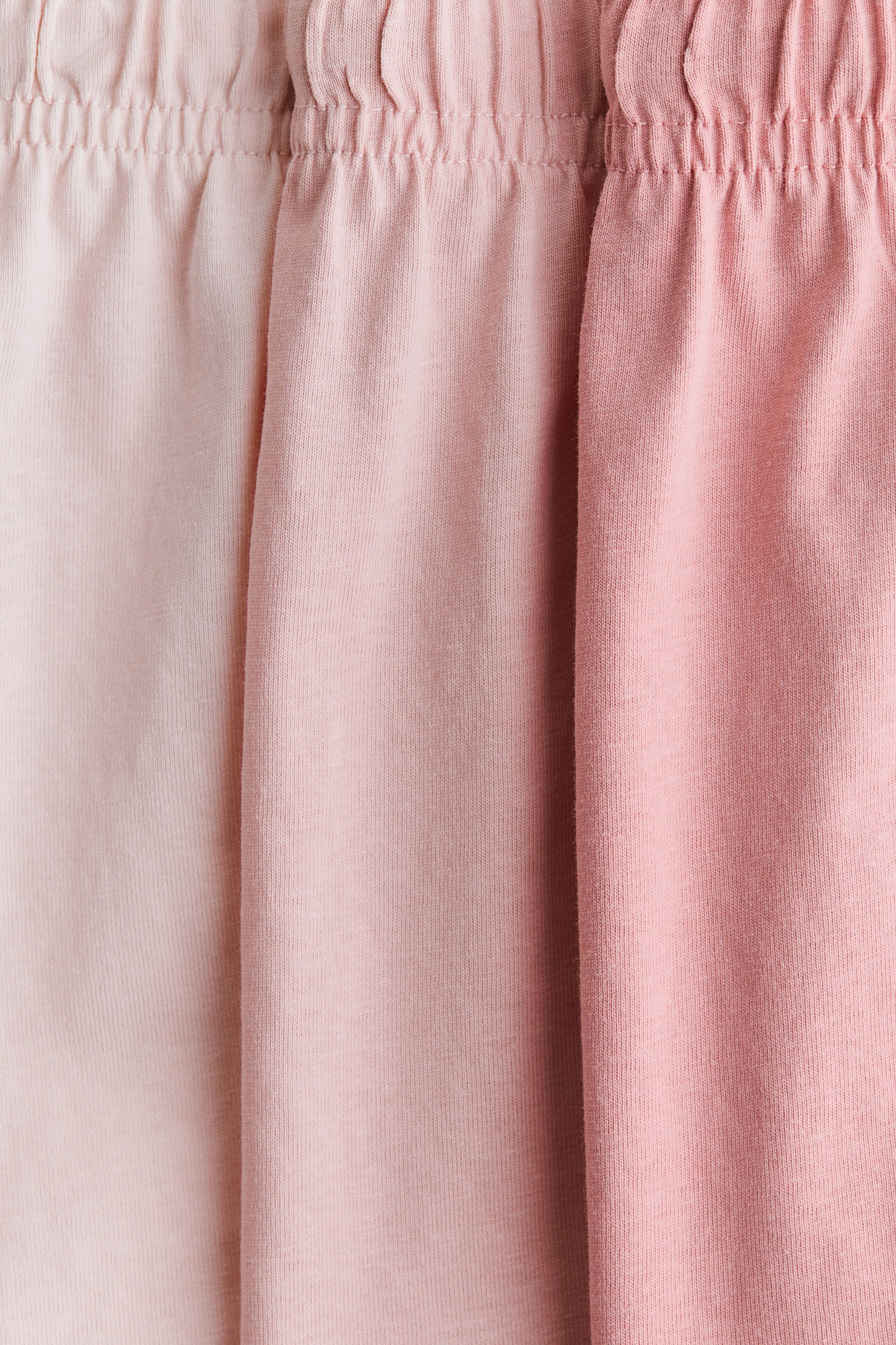 מארז 3 זוגות מכנסיים קצרים מג'רזי כותנה - ורוד/ורוד בהיר/ורוד חיוור/לילך/ורוד/אפור בהיר מלאנז' - 2