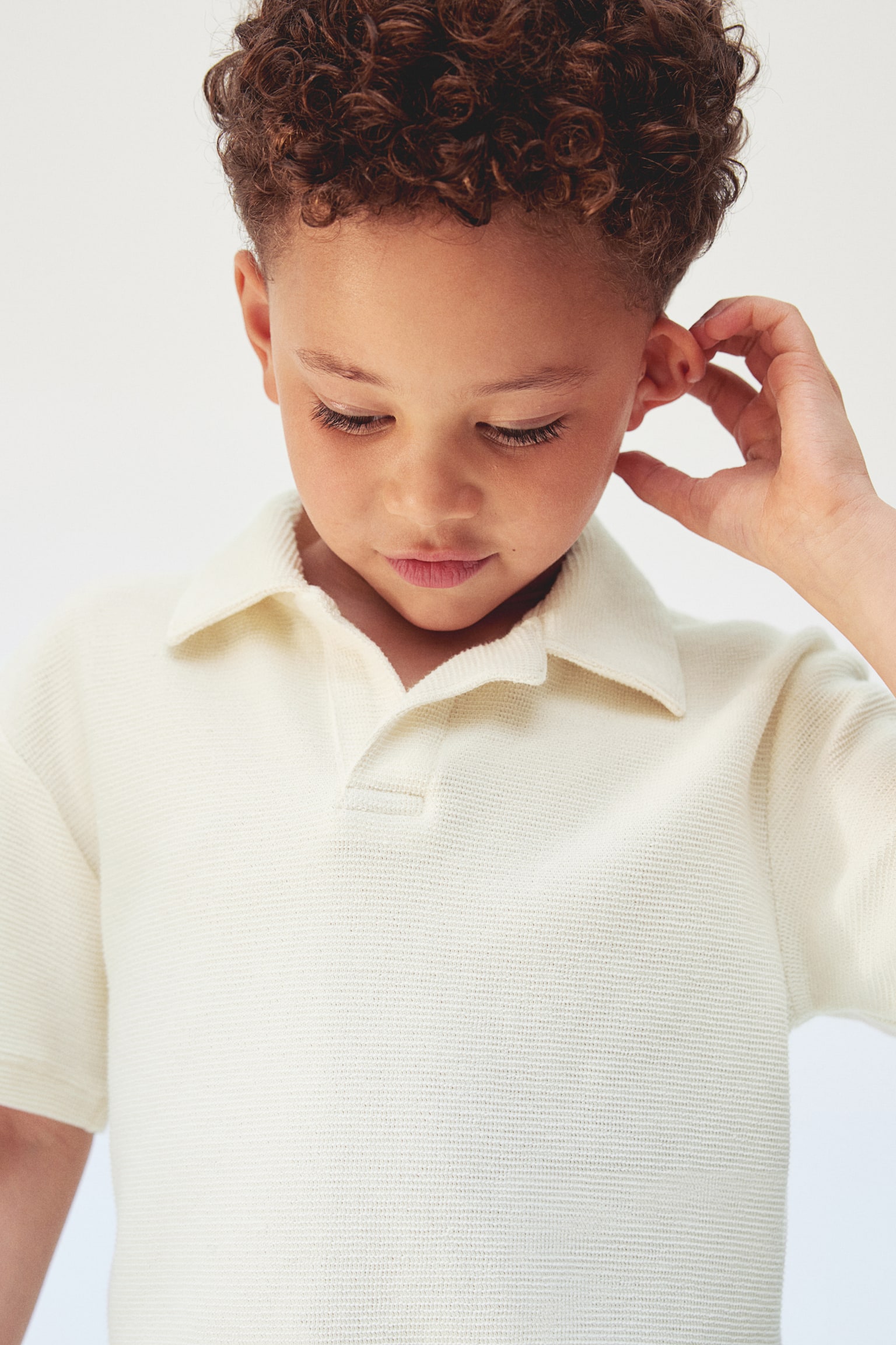 Jersey Polo Shirt - Natural white - 5