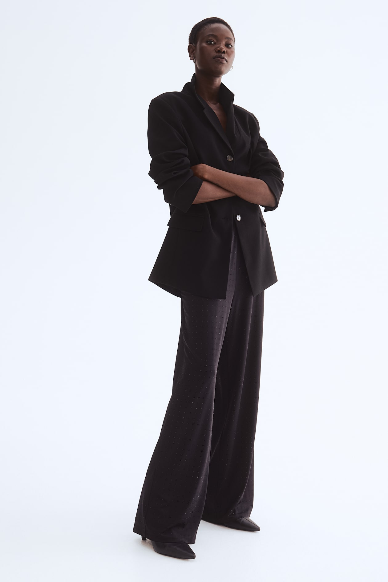 Rhinestone-Embellished Jersey Pants - image 2