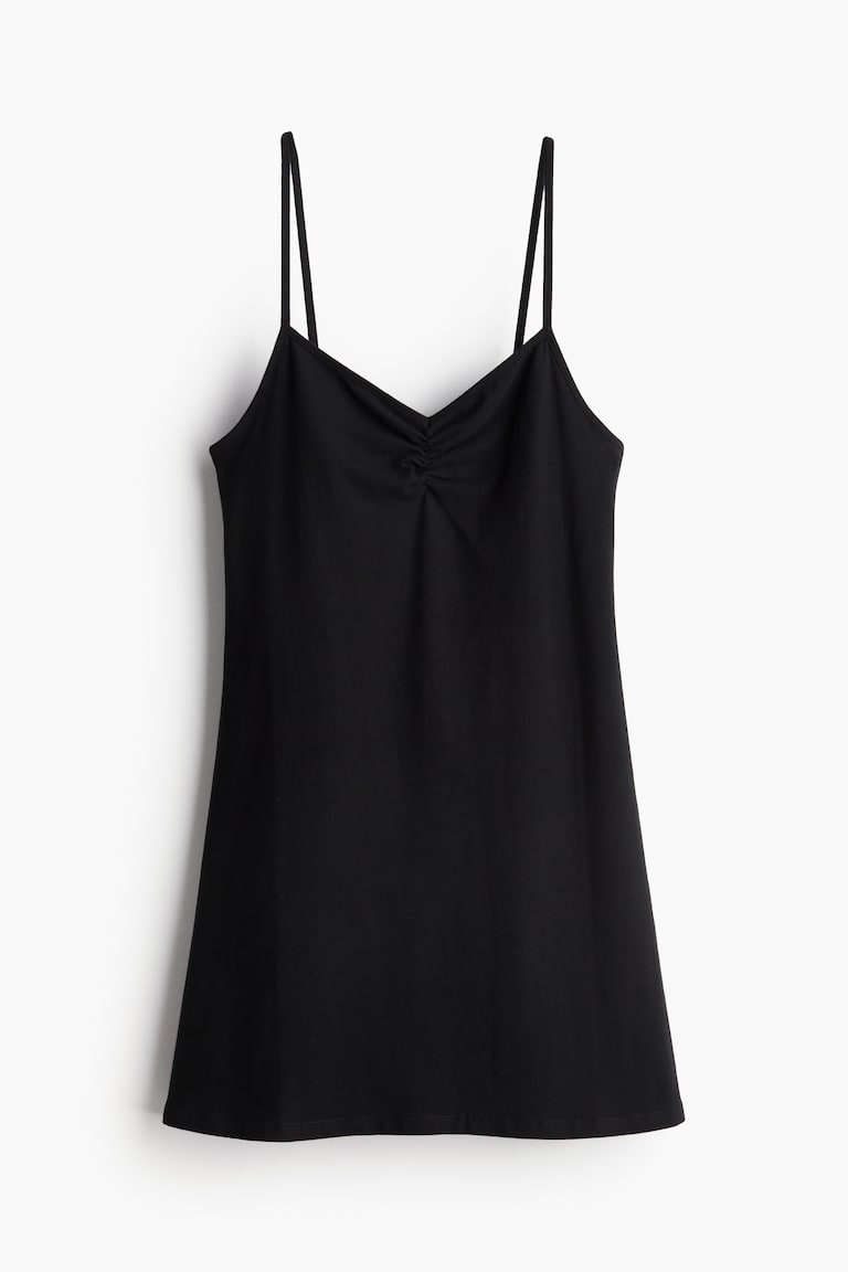 Women's Black Flared-skirt jersey dress | H&M