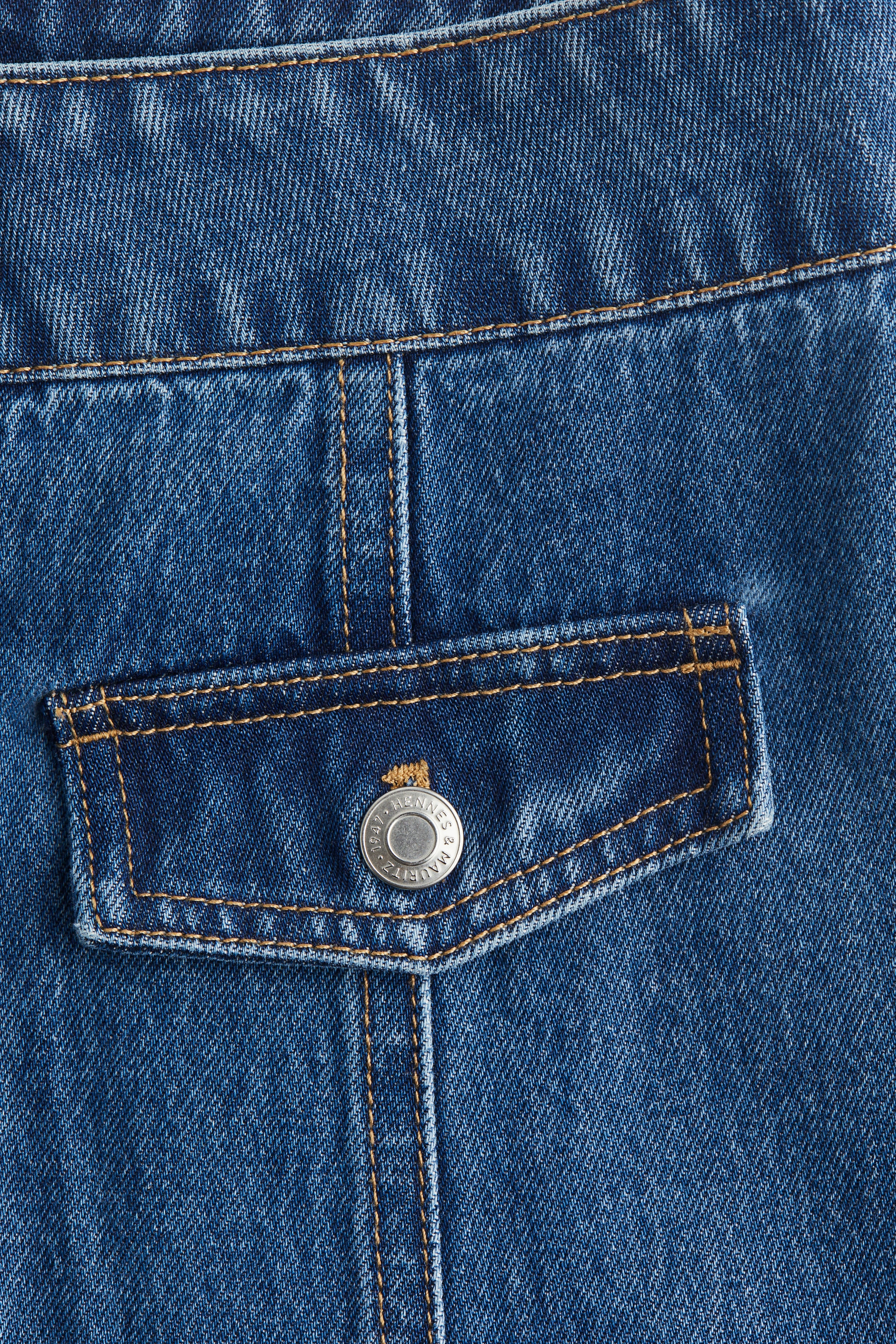 A-line denim skirt