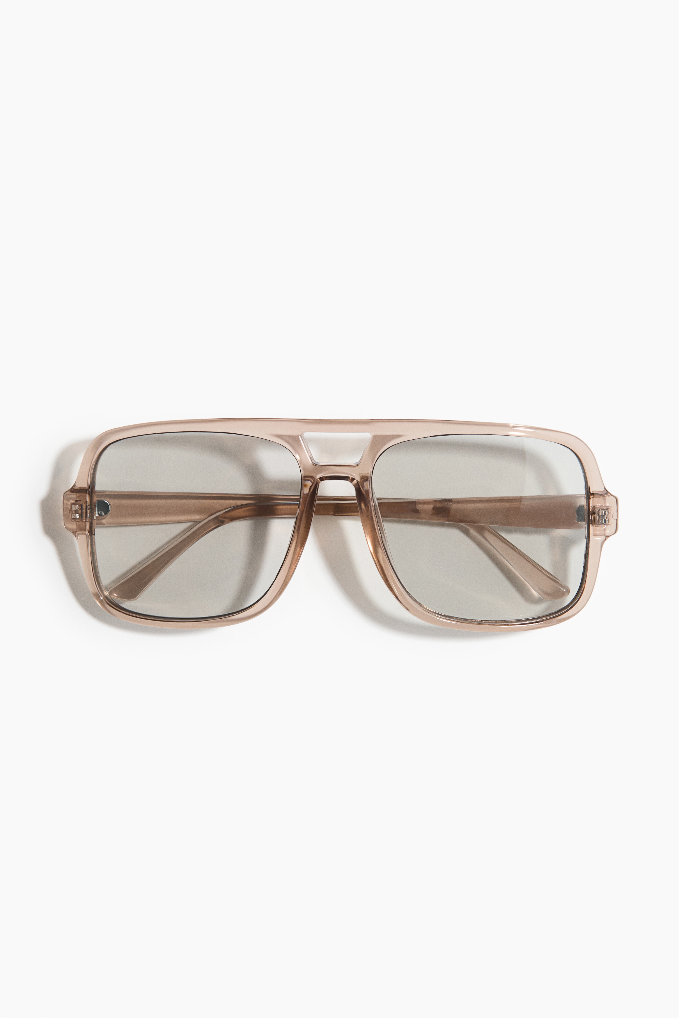 Aviator-style sunglasses - Beige/Grey/Black/Yellow