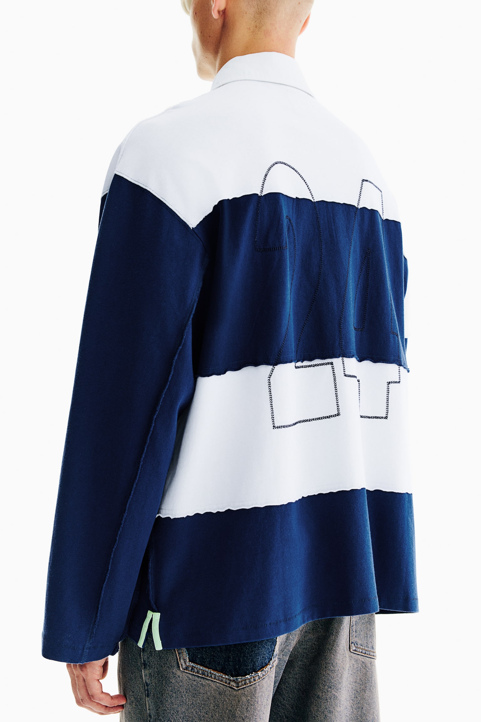 Rugby shirt - Dark blue/White striped - 3