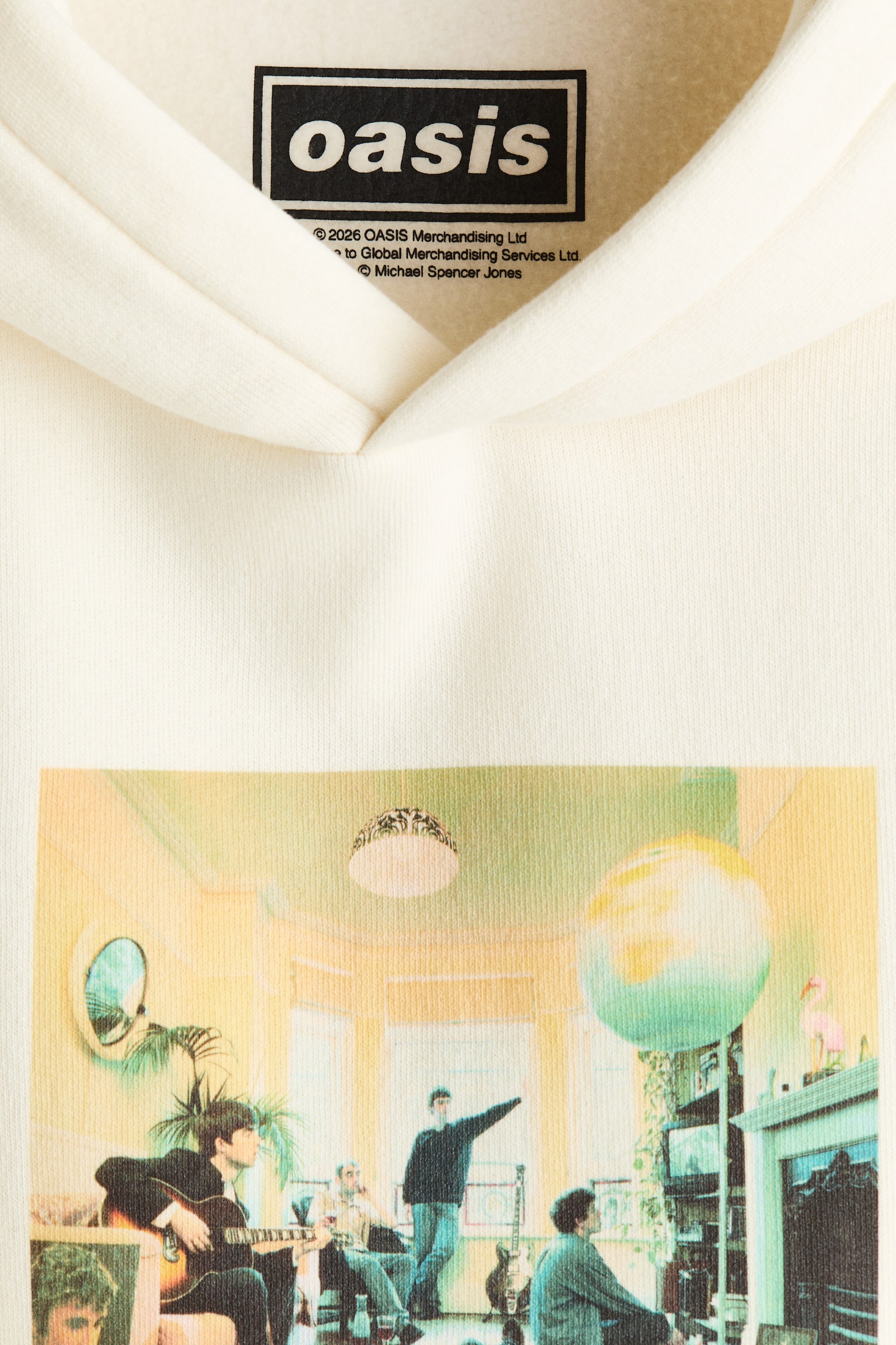 Мужское худи H&M Relaxed-Fit Printed, цвет: Кремовый — фото 7
