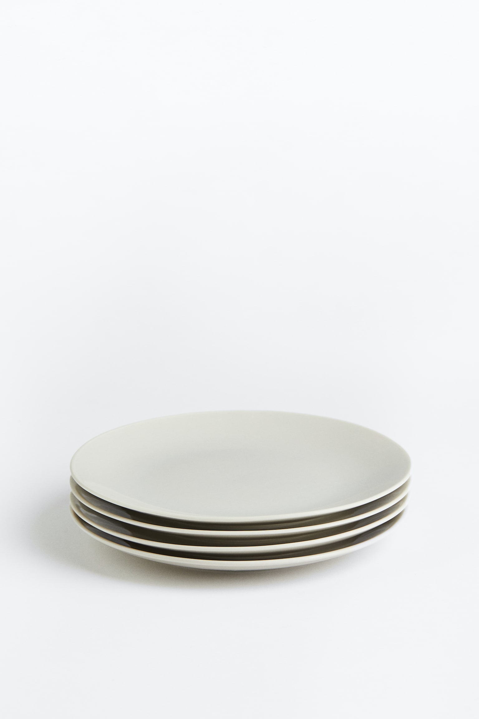 4-pack plates - Light beige/Black - 1