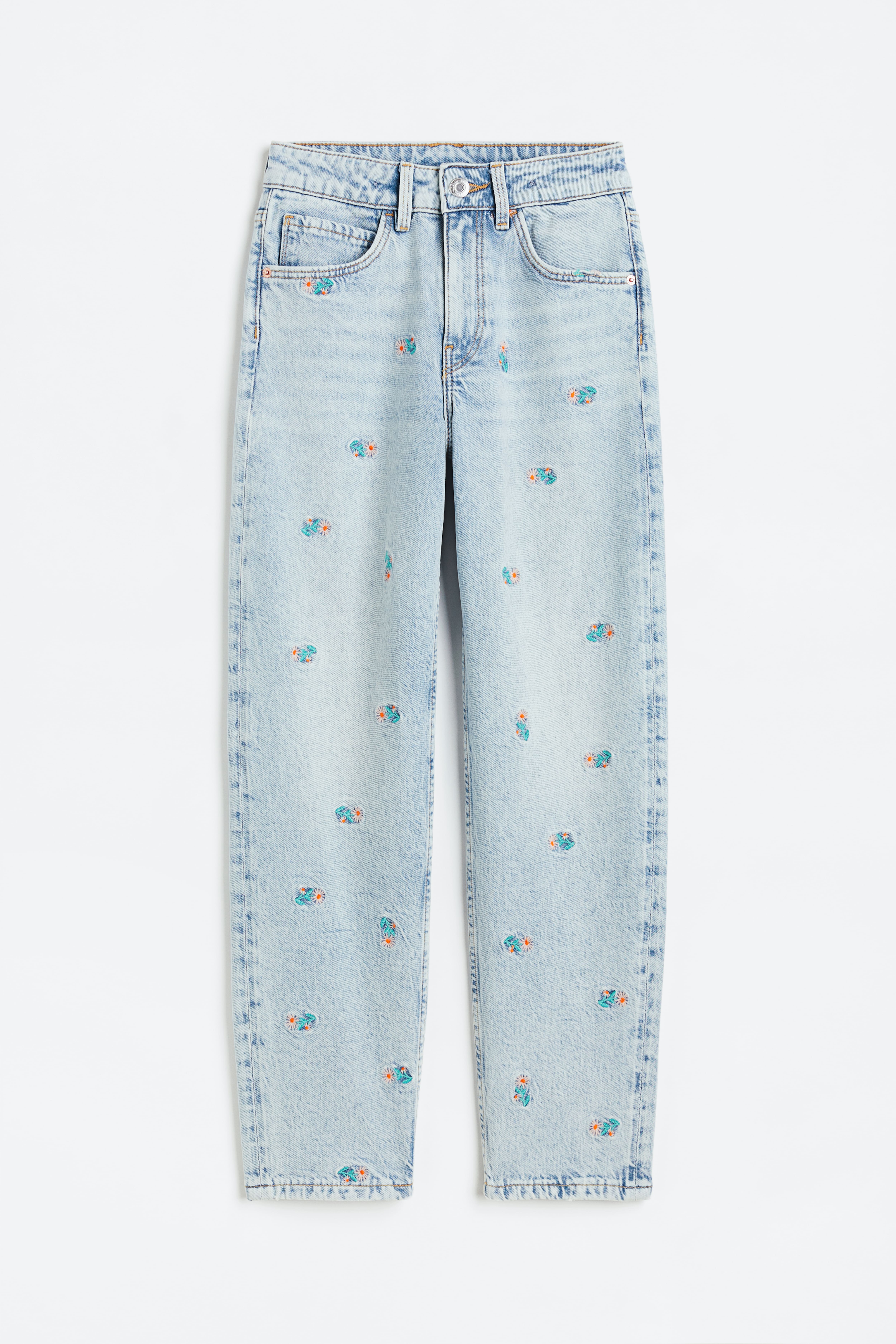 H&m embroidered jeans best sale