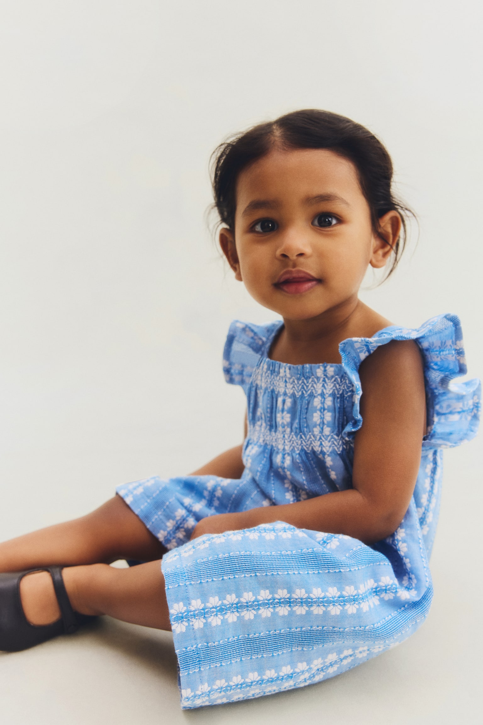 Embroidered-Detail Cotton Dress - 3