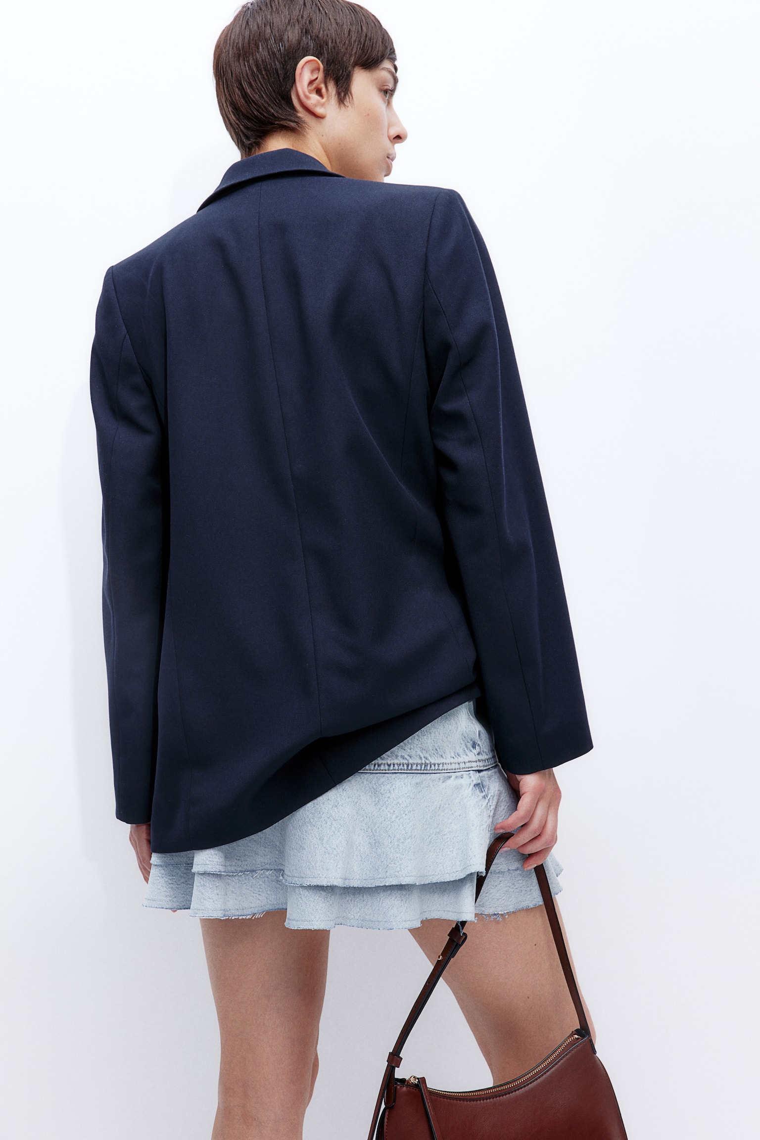 Denim mini skirt - Pale denim blue - 4