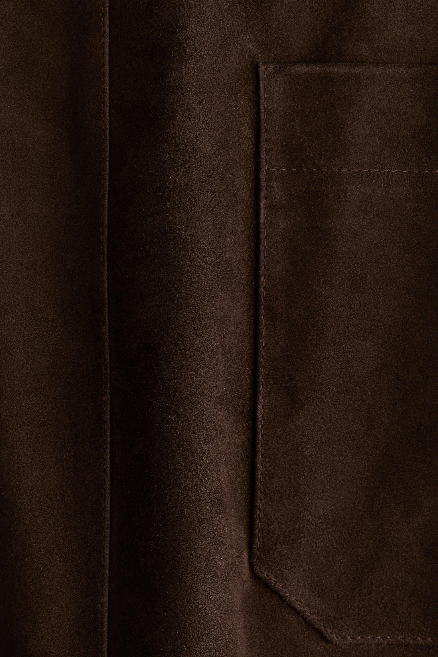 麂皮裙 - 深咖啡色 - 3