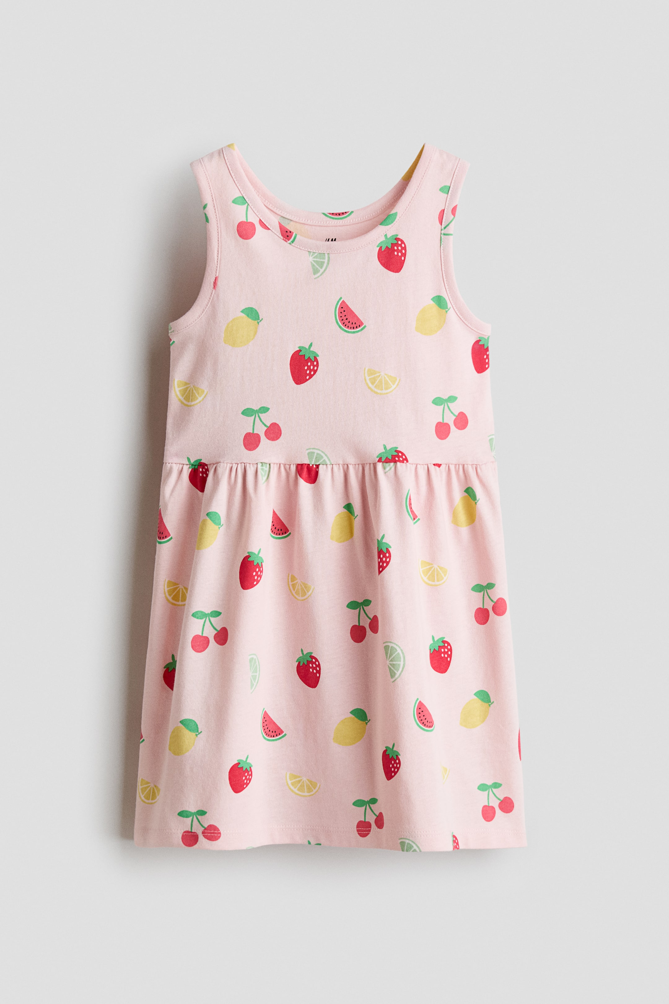 View larger image: Printed Cotton Dress - Light pink/fruit - Kids | H&M PH 1