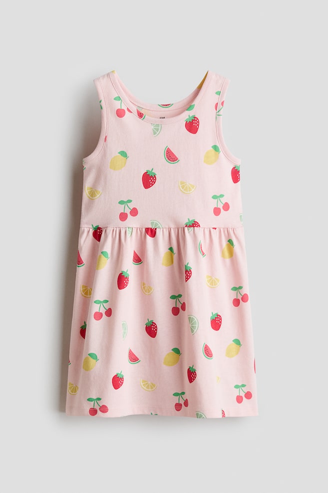 Printed Cotton Dress - Light pink/fruit/Light purple/unicorns/White/hearts - 1