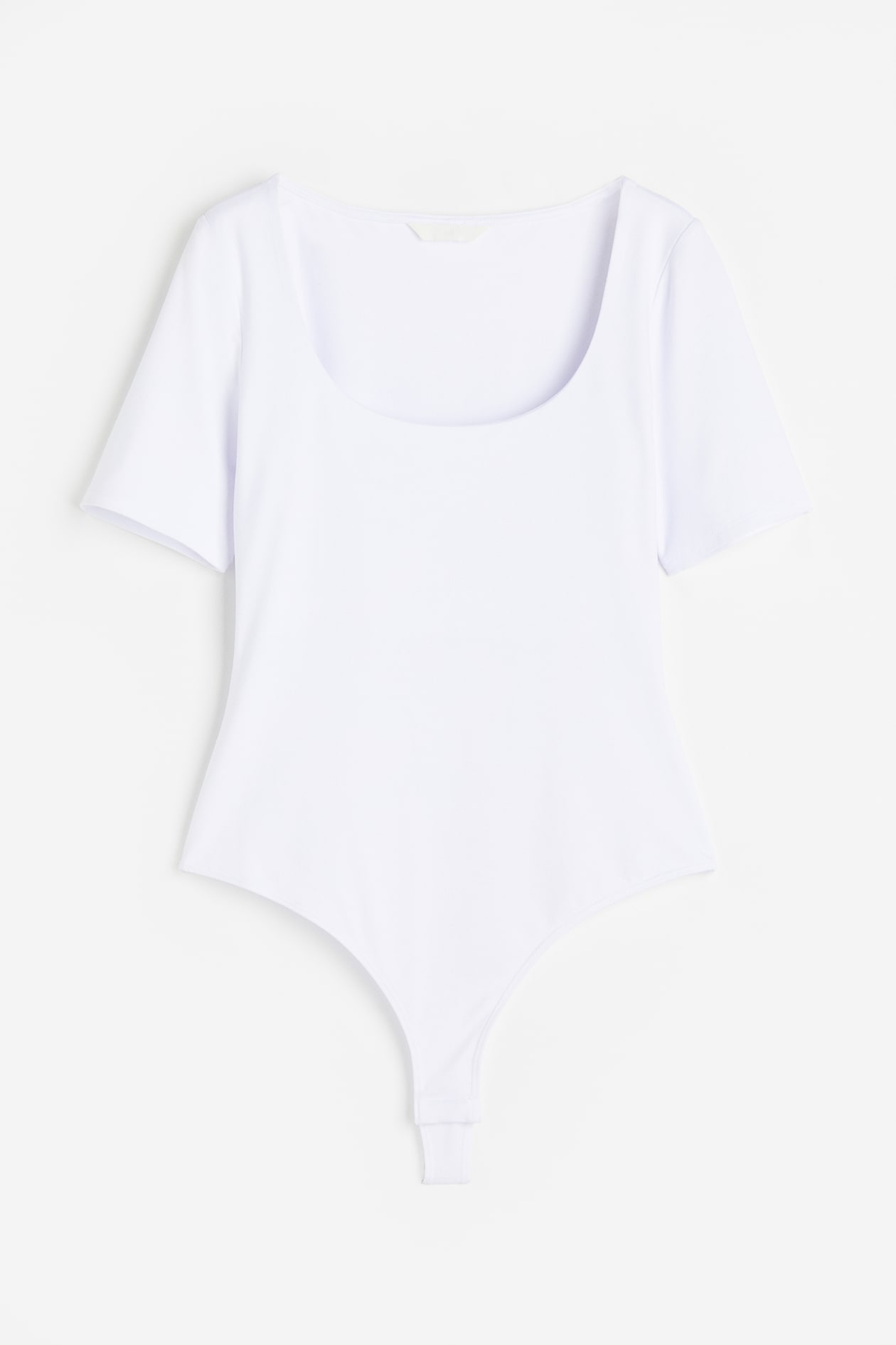 Short-sleeved Thong Bodysuit White Ladies H&M PH