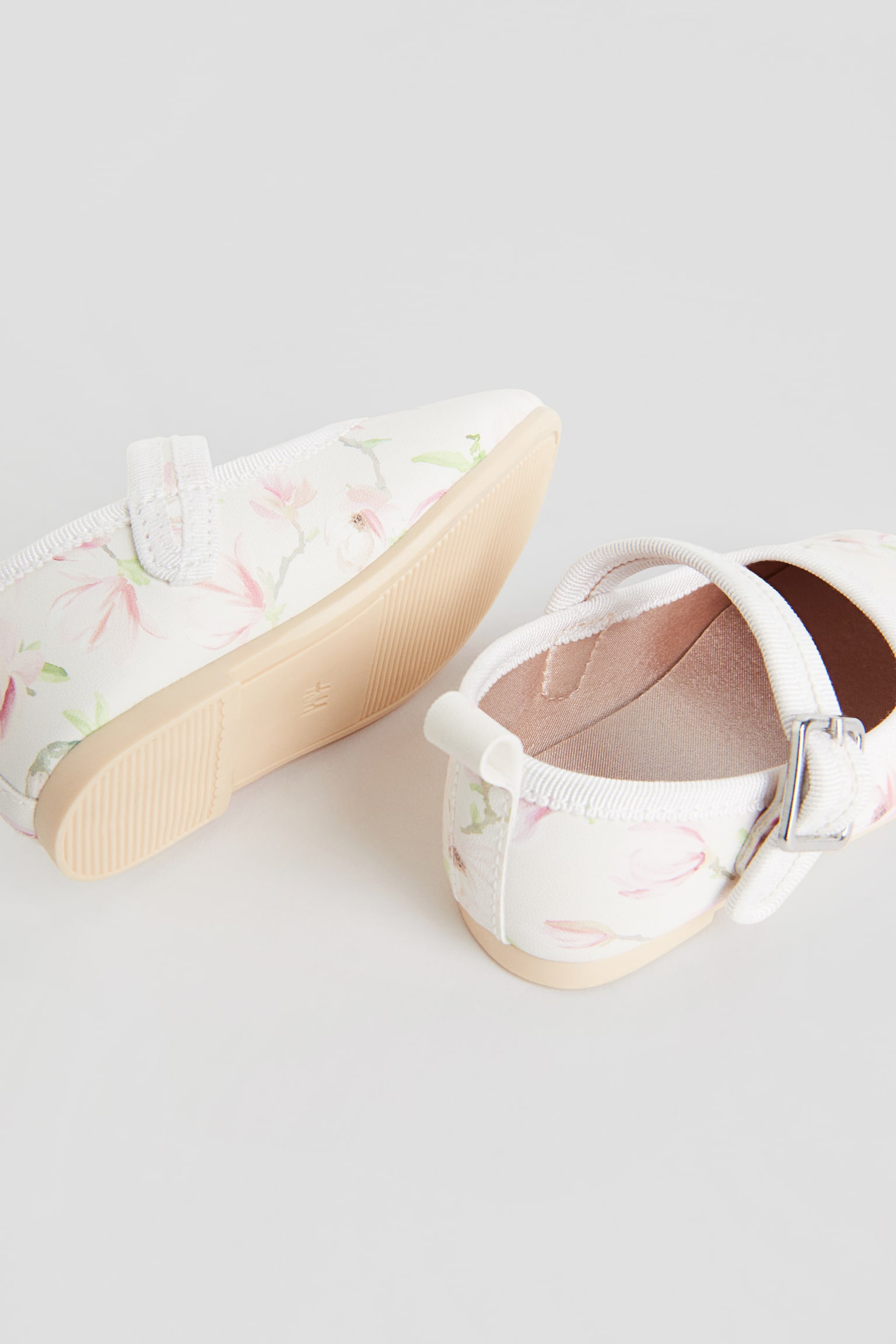 Patterned ballet pumps - Cream/Floral - 2