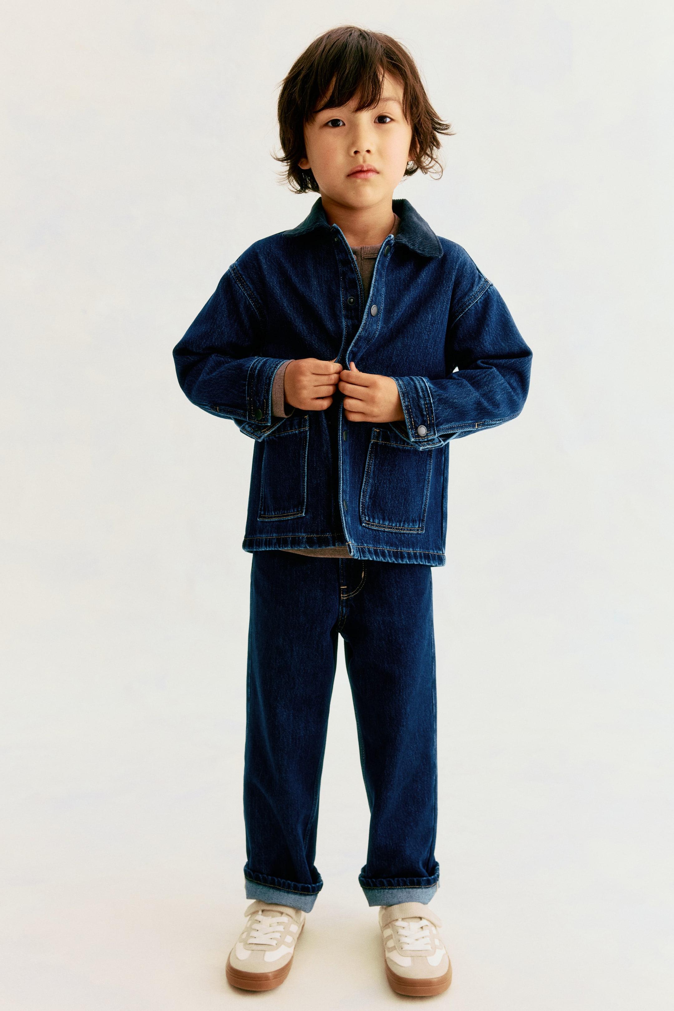 Детские куртки H&M Denim Jacket with Corduroy Collar — фото 4