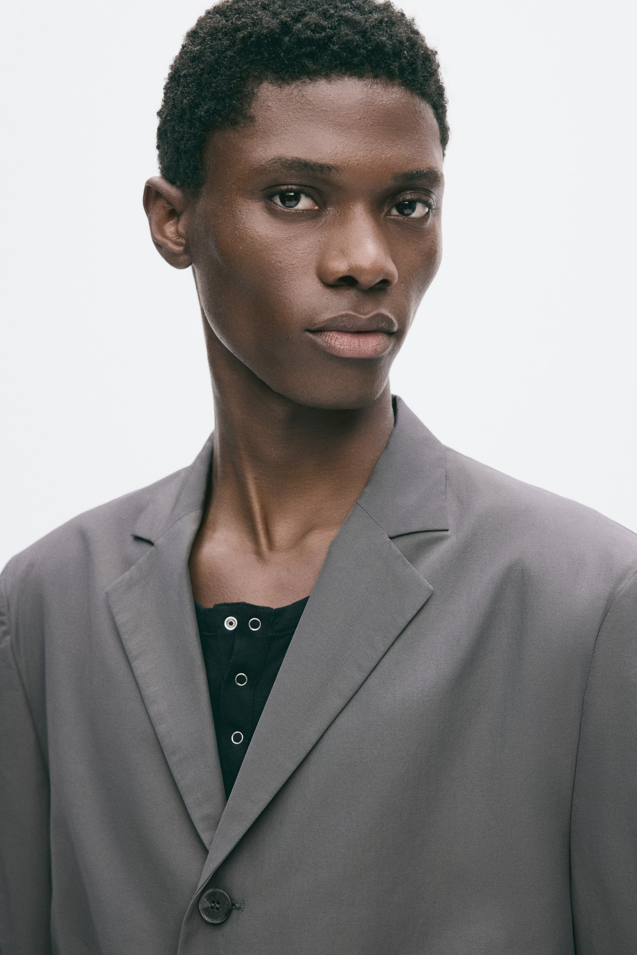 Relaxed-Fit Single-Breasted Jacket