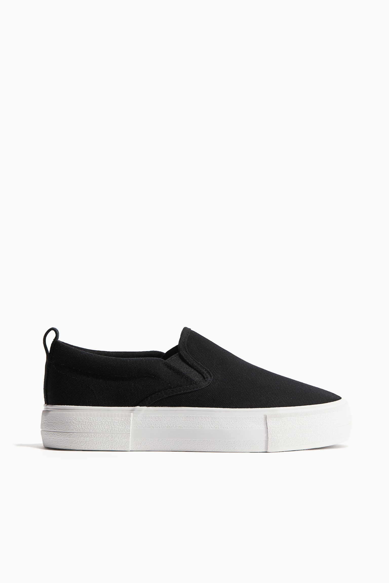 Slip on-sneakers - Svart/Vit - 4