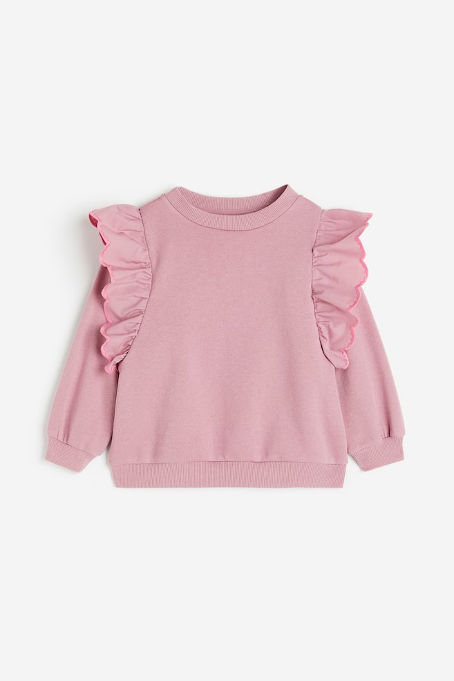 Sweatshirt - Rosa/Hvid/Sort - 1