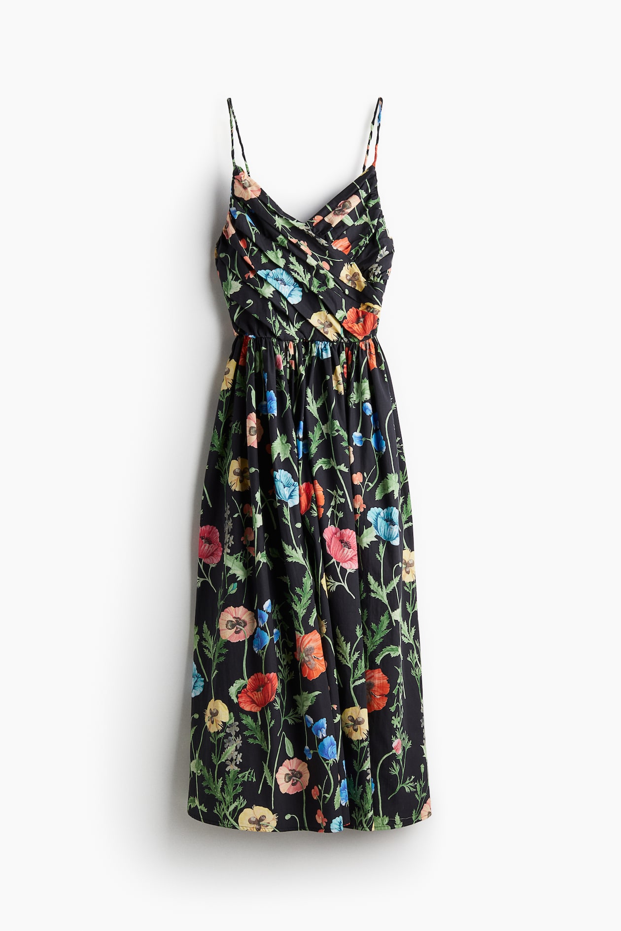 Women's Black/Floral Cotton dress | H&M