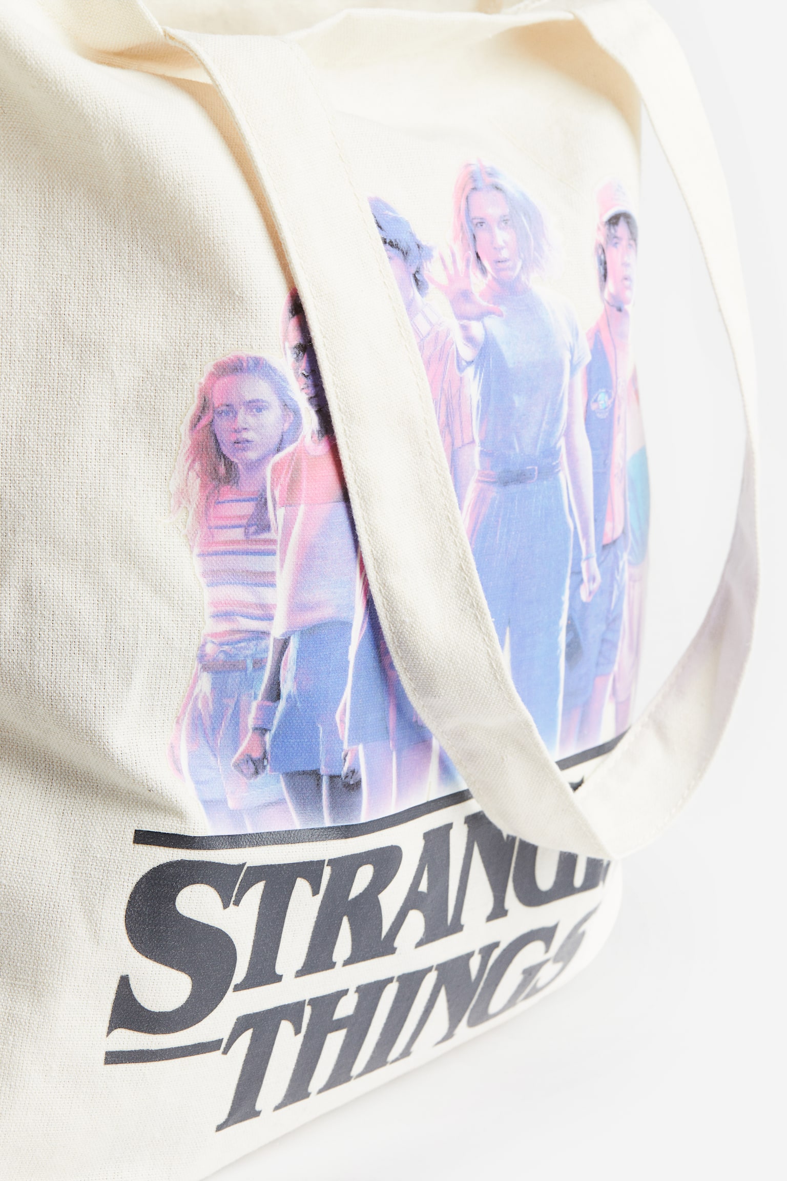 Print Canvas Shopper - White/Stranger Things - 2