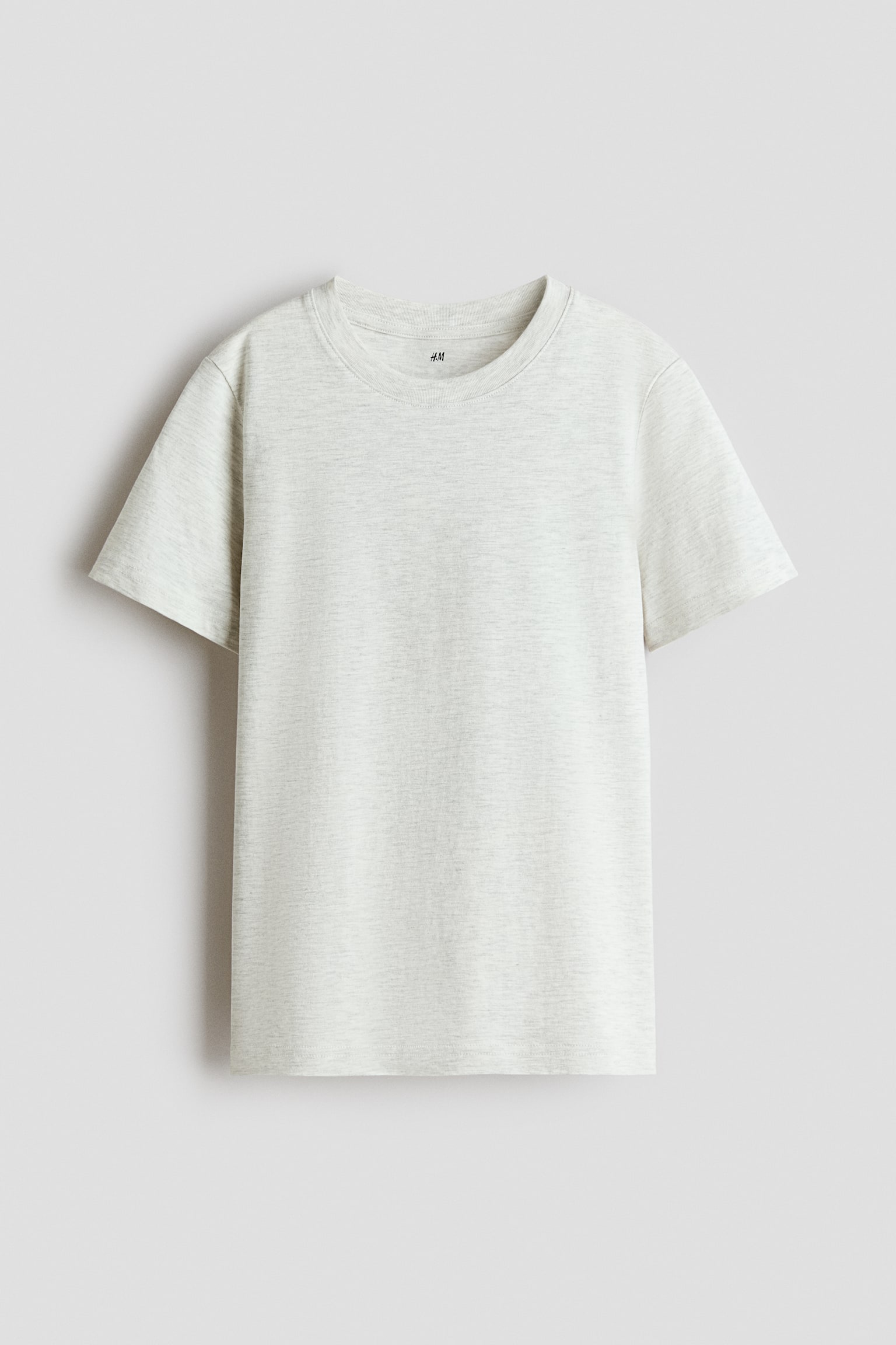 Cotton T-shirt - Light beige marl/White/Light dusty green/Black/Grey/Dusty green/Bright blue/Beige marl - 1
