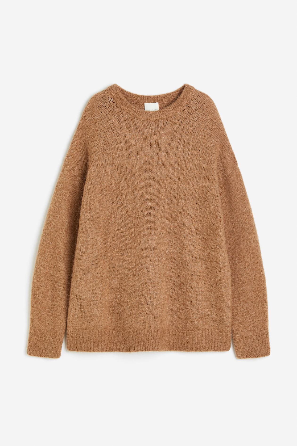 Oversized alpaca-blend jumper Dark beige Ladies H&M