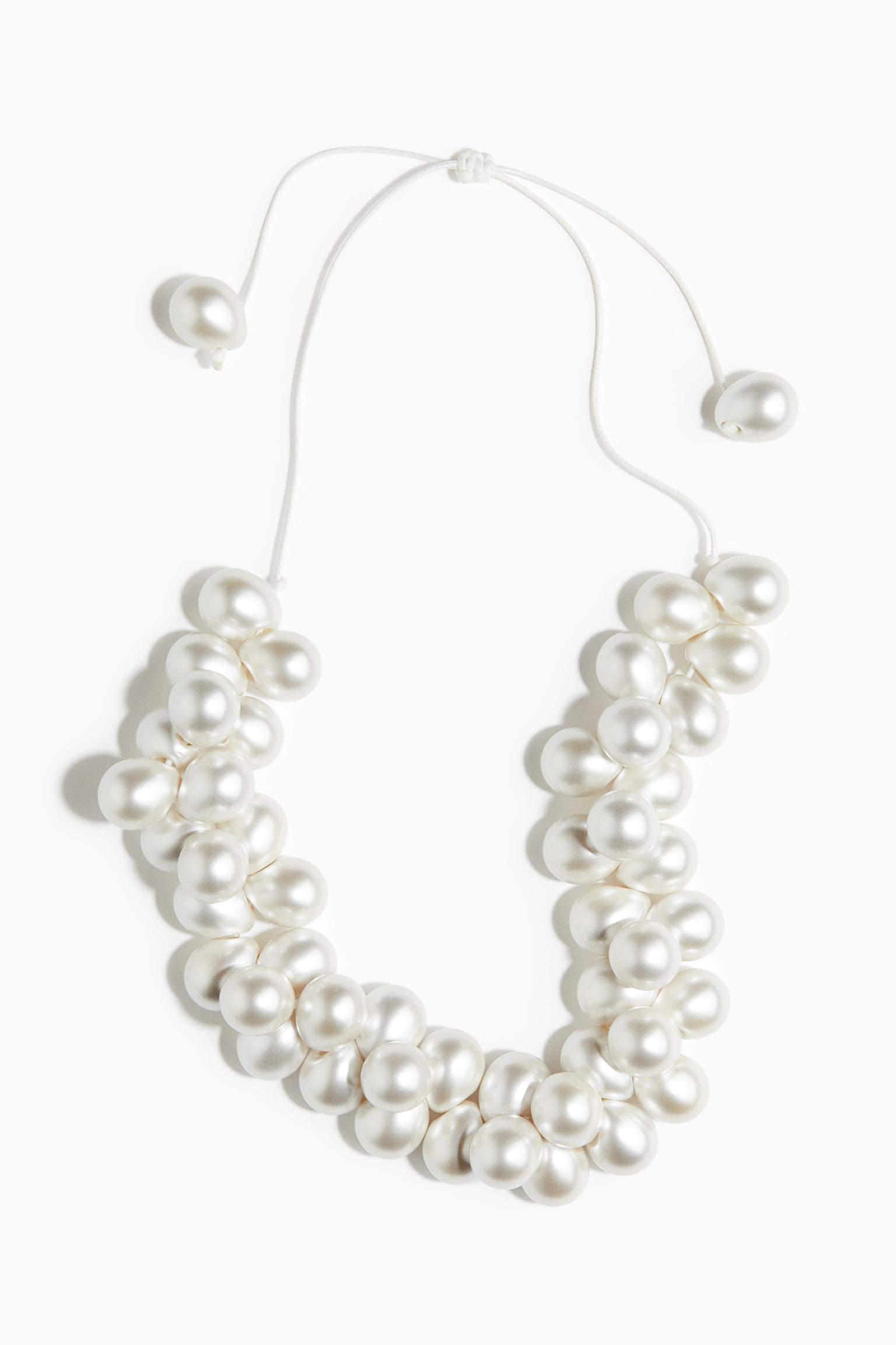 Beaded necklace - White