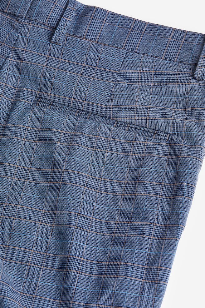 Slim Fit Suit trousers - Dark blue/Checked/Brown/Checked - 5
