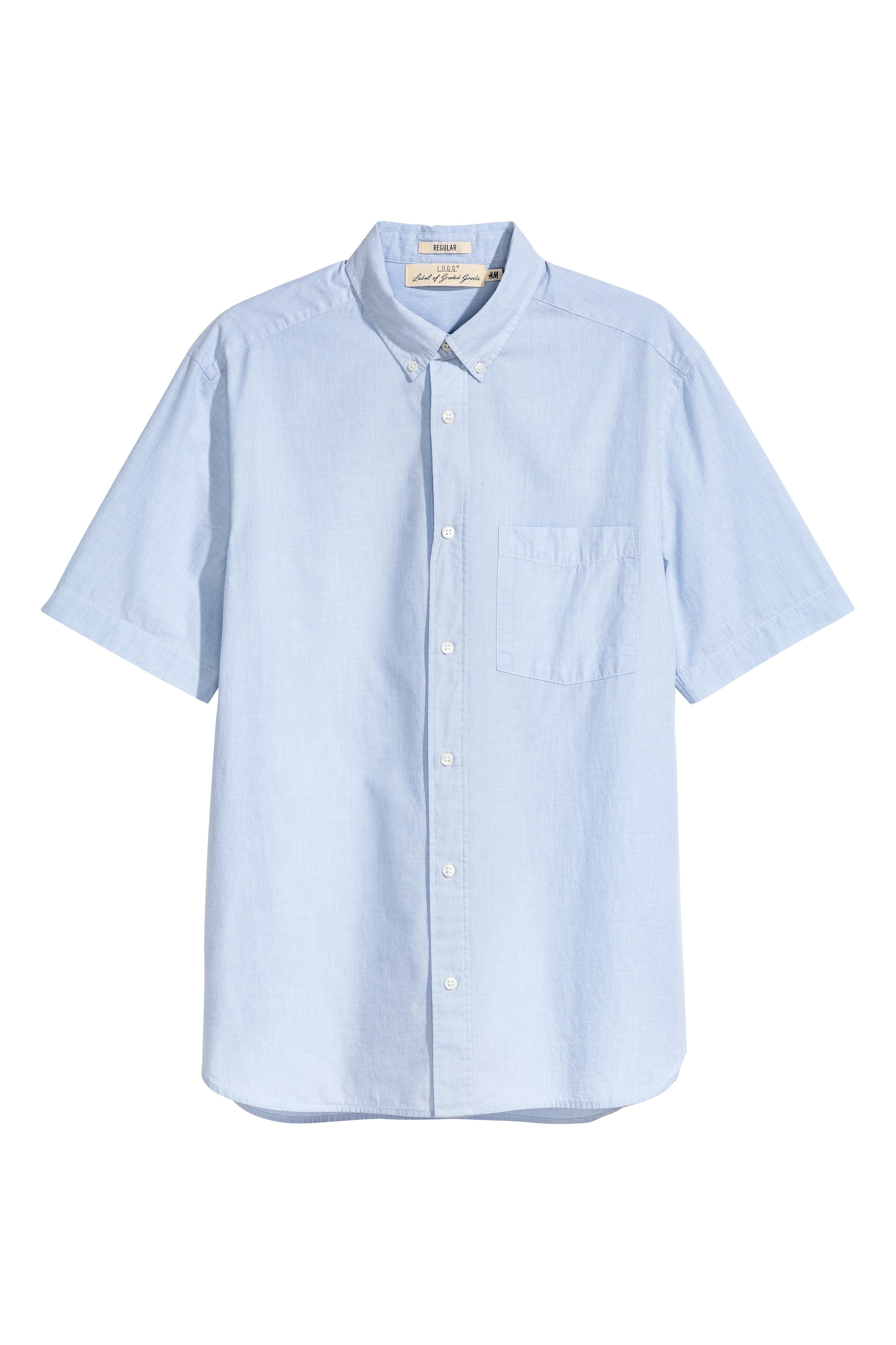 View larger image: Short-sleeve shirt Regular fit - Light blue - Men | H&M GB 1