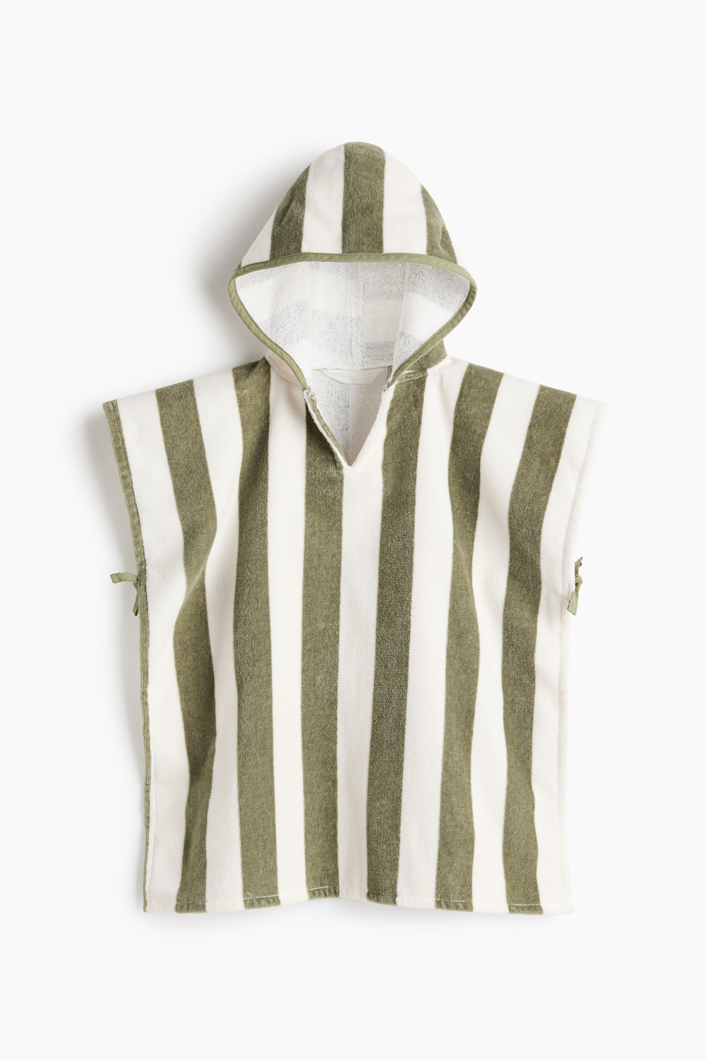 Badeponcho til barn - Grønn/Stripet/Lys rosa/Stripet/Beige/Stripet