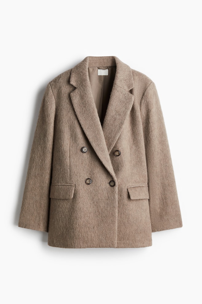 Blazer en laine m?�lang?�e - Beige - FEMME | H&M FR