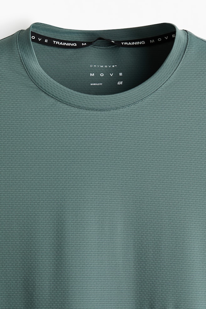 Muscle-Fit Sports Shirt with DryMove™-Dusty green - 7