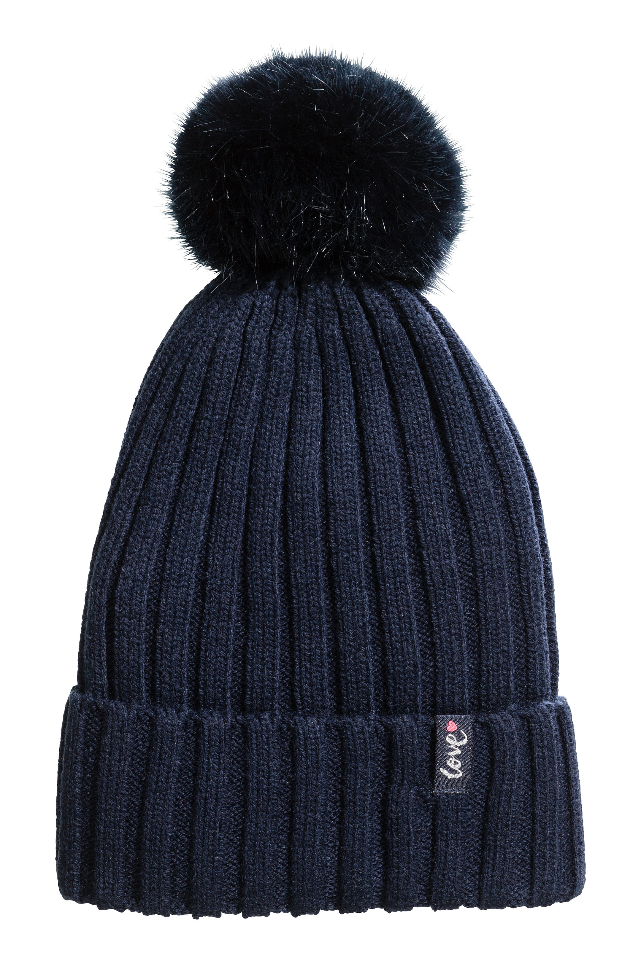 View larger image: Rib-knit hat - Dark blue - Kids | H&M GB 1