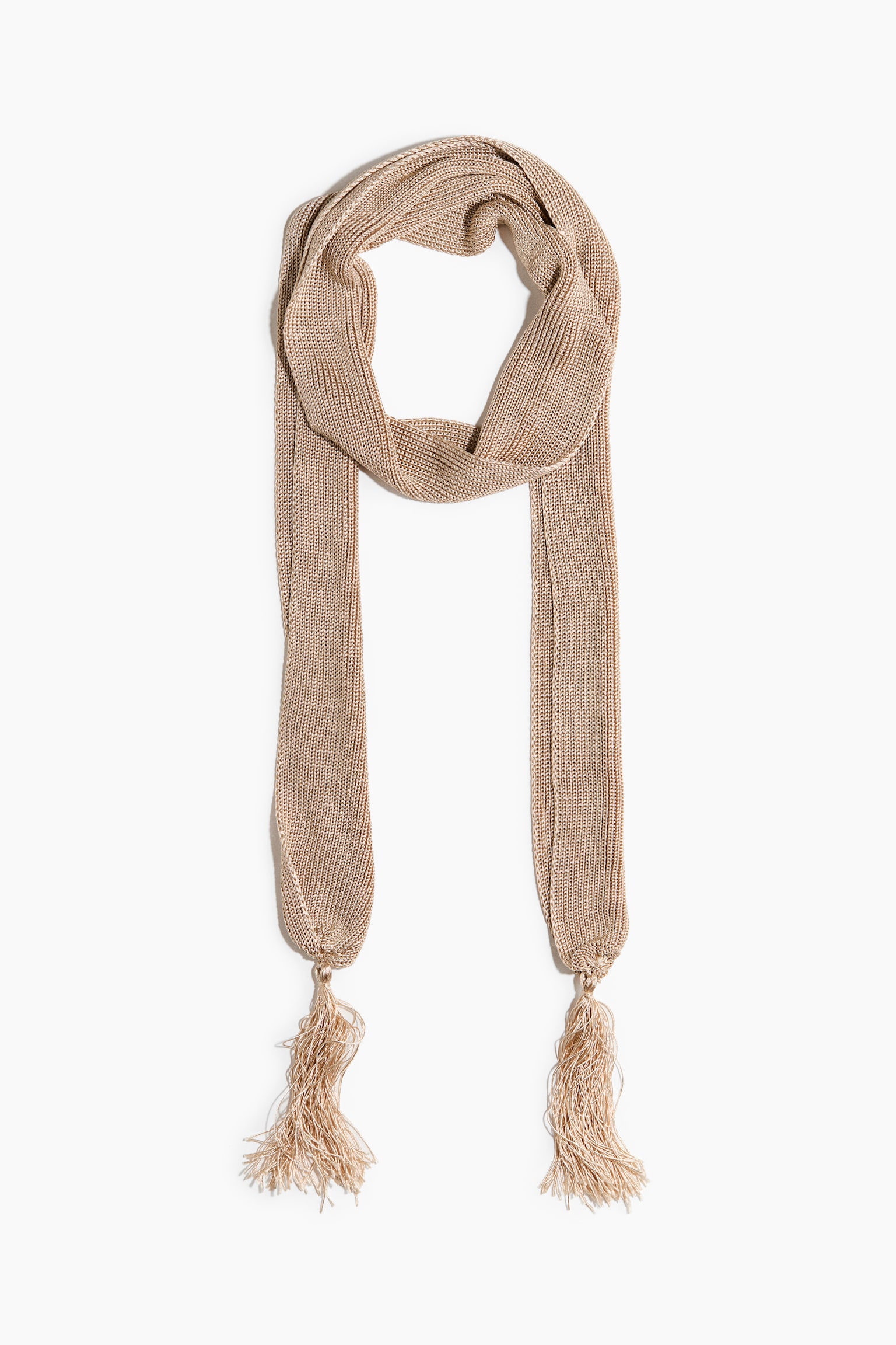 Shimmering viscose scarf - Light beige