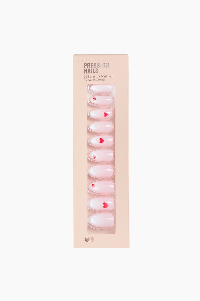 Faux ongles à presser - Almond Long V-Day Vibes/Square Long Chrome Beetle/Almond Long Tortoiseshell/Almond Long Icy Rose/Square Short Sweetheart/Almond Long Ruby Tips/Almond Long Midnight Metal - 1