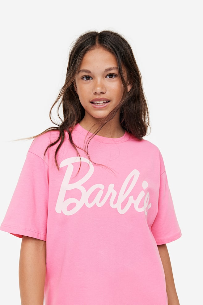 Oversized printed T-shirt - Pink/Barbie/Light beige/E.T./Light grey marl/Harry Potter/Dark blue/Harvard University/dc/dc/dc - 3
