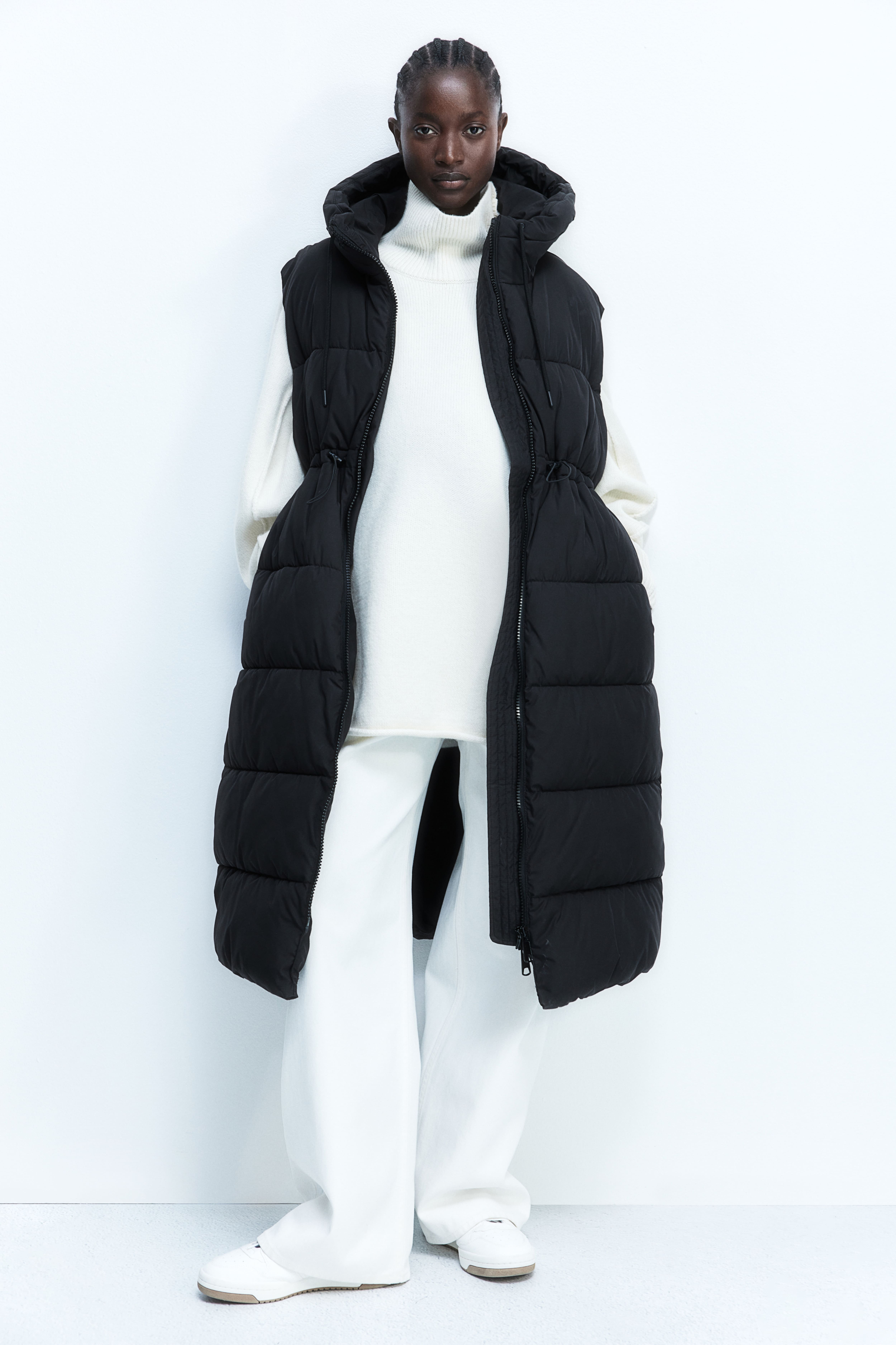 Black puffer vest womens best sale